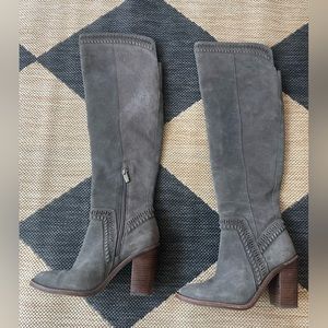 Vince Camuto Grey Suede Over Knee Boots